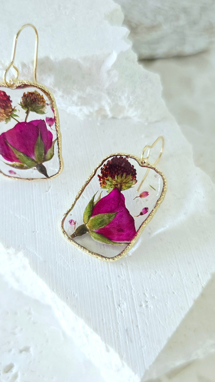Wildflower Drop Earrings – Gold
