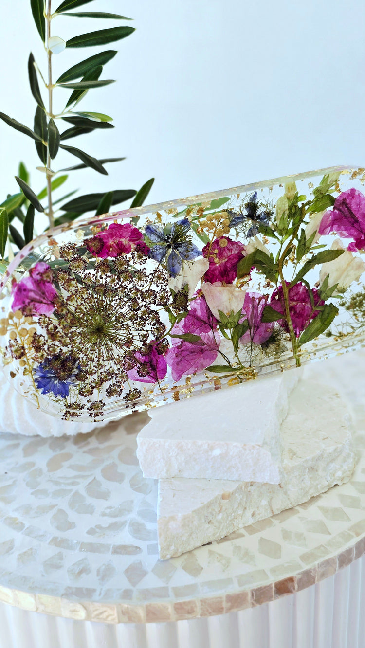 Preserved Flower Trinket Trays - Garden