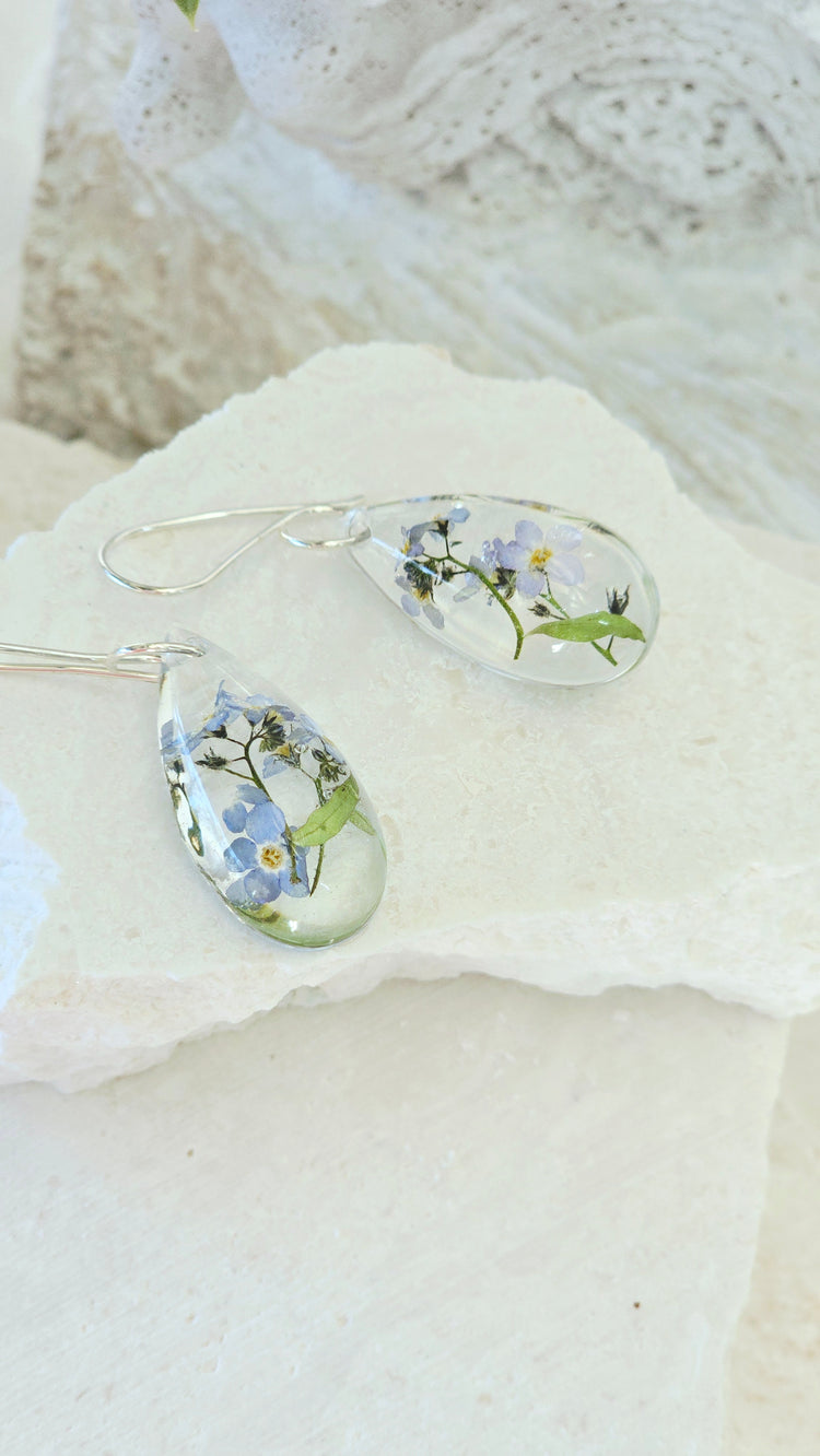 Wildflower Drop Earrings - .925 Sterling Silver