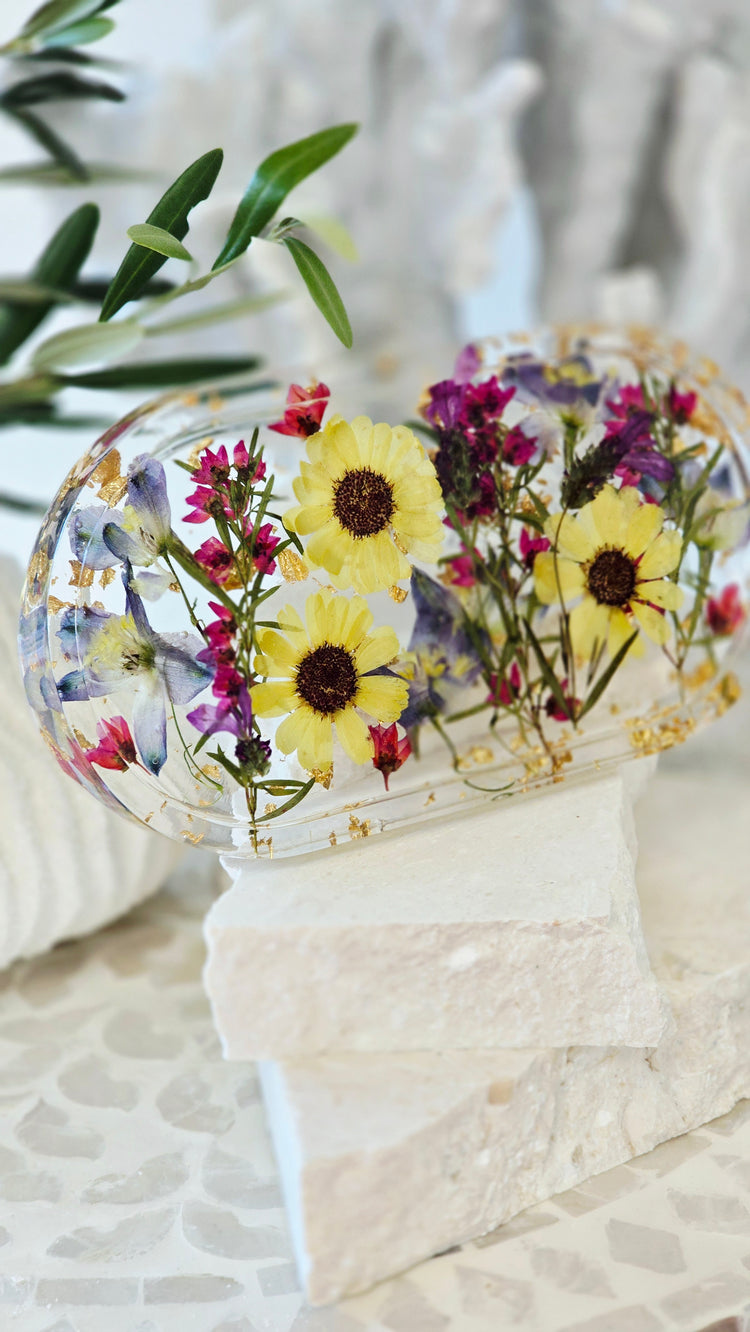 Bloom Trinket Trays with Preserved Flowers