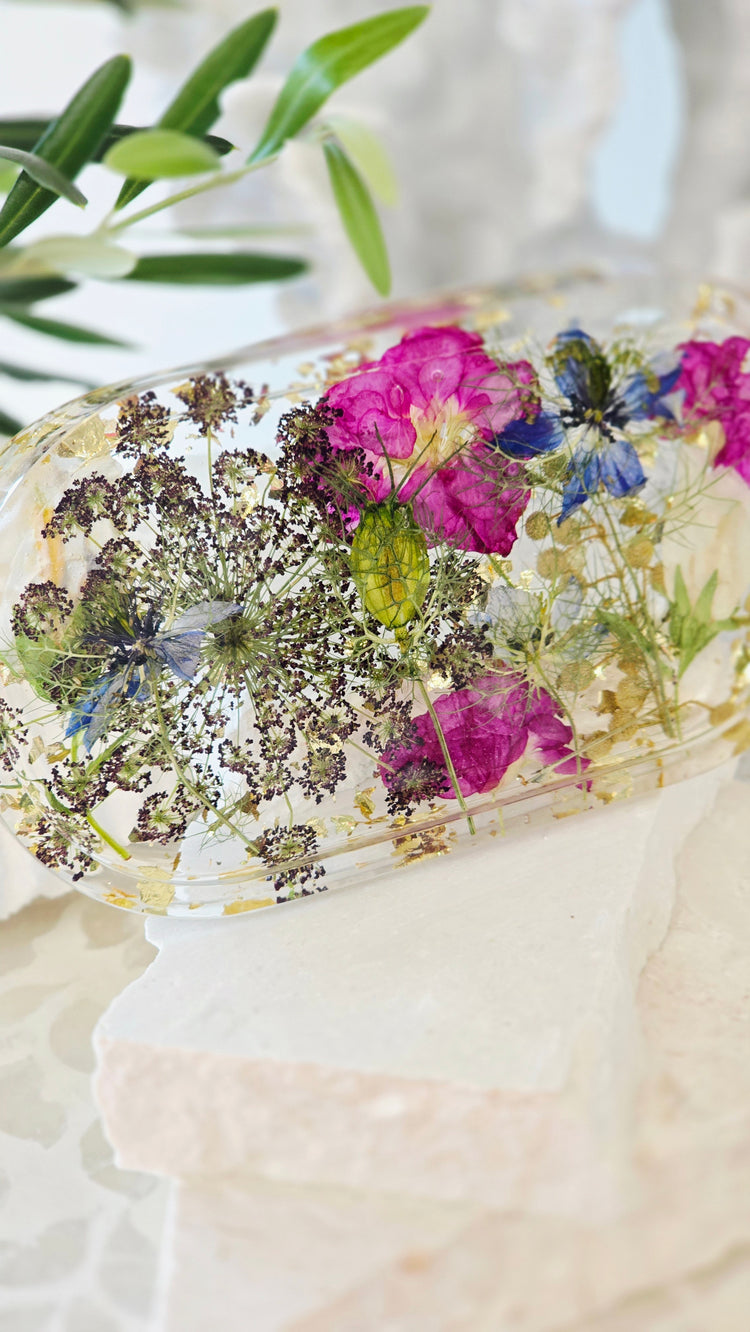 Bloom Trinket Trays with Preserved Flowers