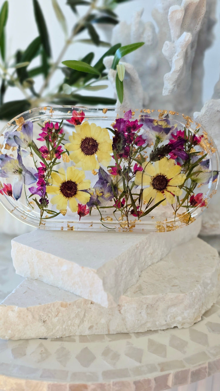 Bloom Trinket Trays with Preserved Flowers