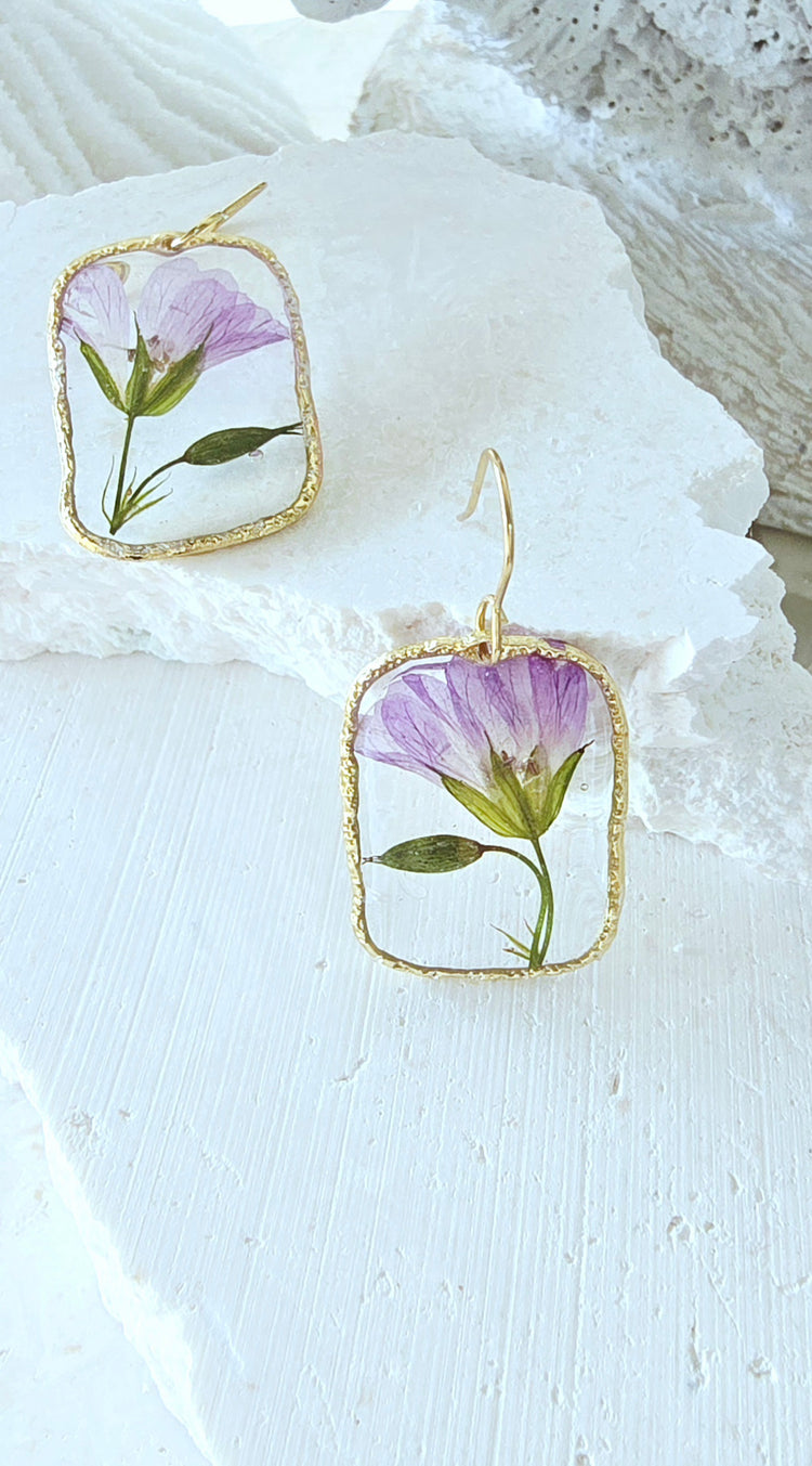 Wildflower Drop Earrings – Gold