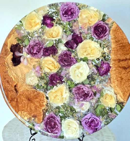 A Circle in Bloom | Round Flower Preservation Board