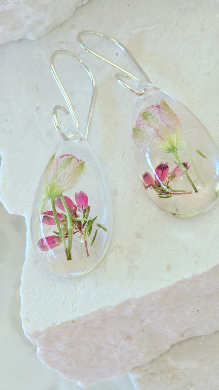 Wildflower Drop Earrings - .925 Sterling Silver