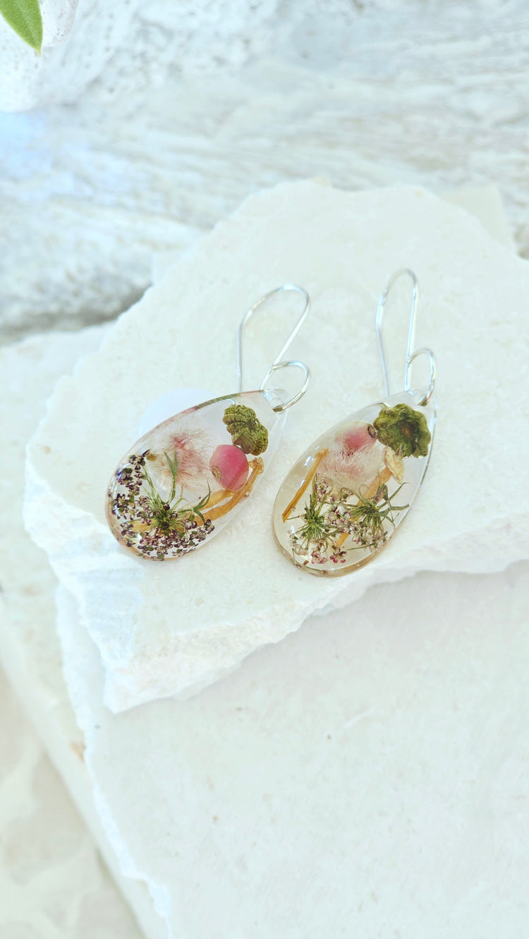 Wildflower Drop Earrings - .925 Sterling Silver