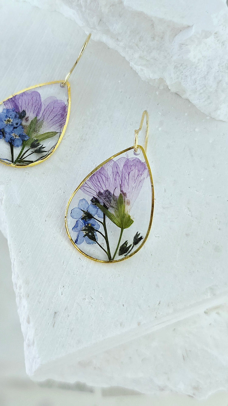 Wildflower Drop Earrings – Gold