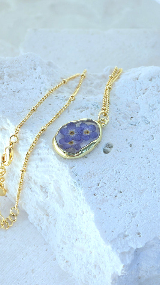 Forget-Me-not Pendant - Gold