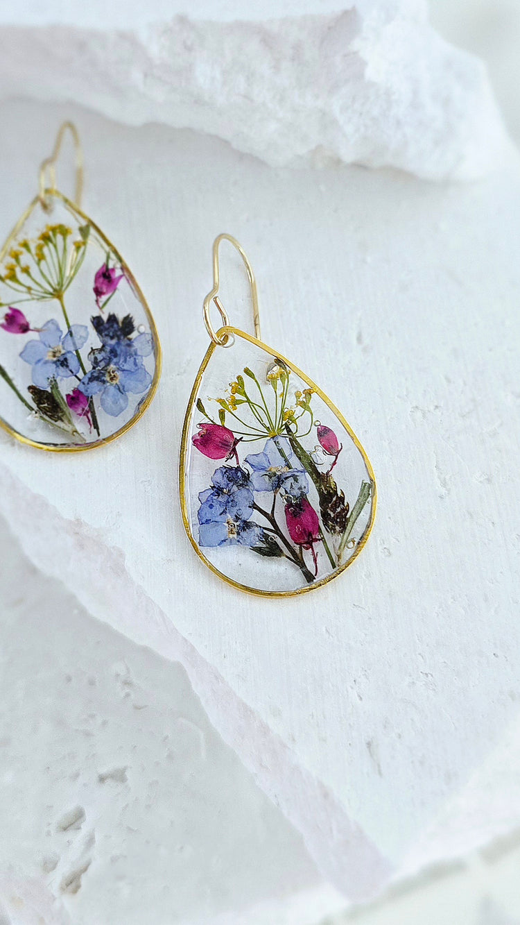 Wildflower Drop Earrings – Gold