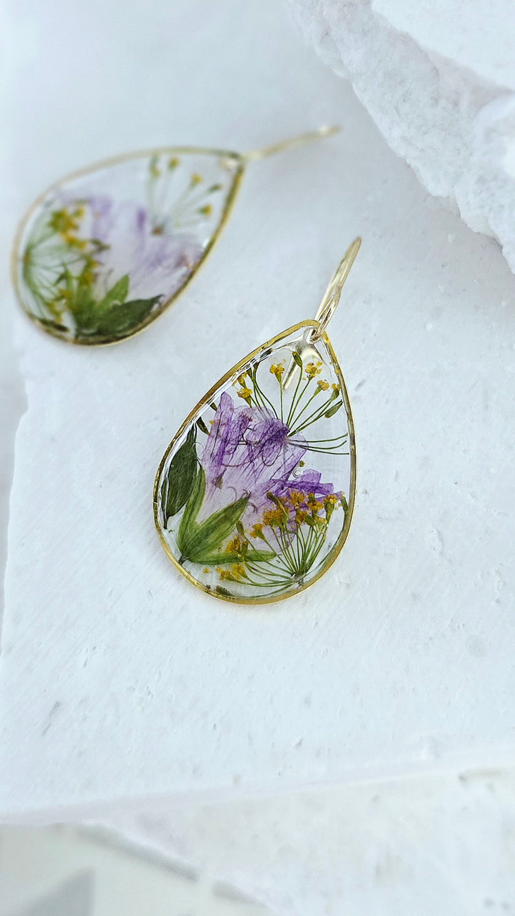 Wildflower Drop Earrings – Gold