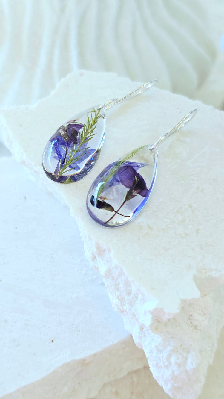 Wildflower Drop Earrings - .925 Sterling Silver