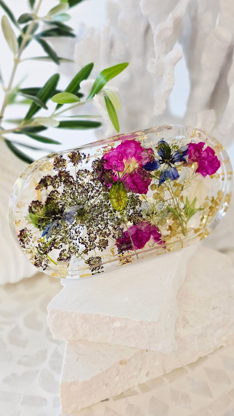 Bloom Trinket Trays with Preserved Flowers