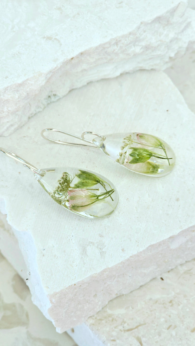 Wildflower Drop Earrings - .925 Sterling Silver