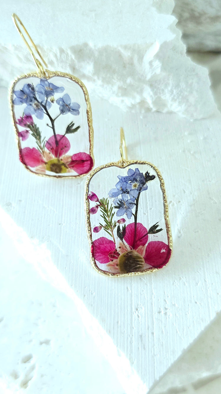 Wildflower Drop Earrings – Gold